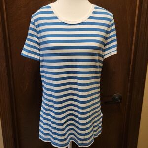NWOT Blue & White Striped T-Shirt